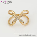 14976 Fashion jewelry elegant 18k gold finger ring, copper alloy zircon rings for girls